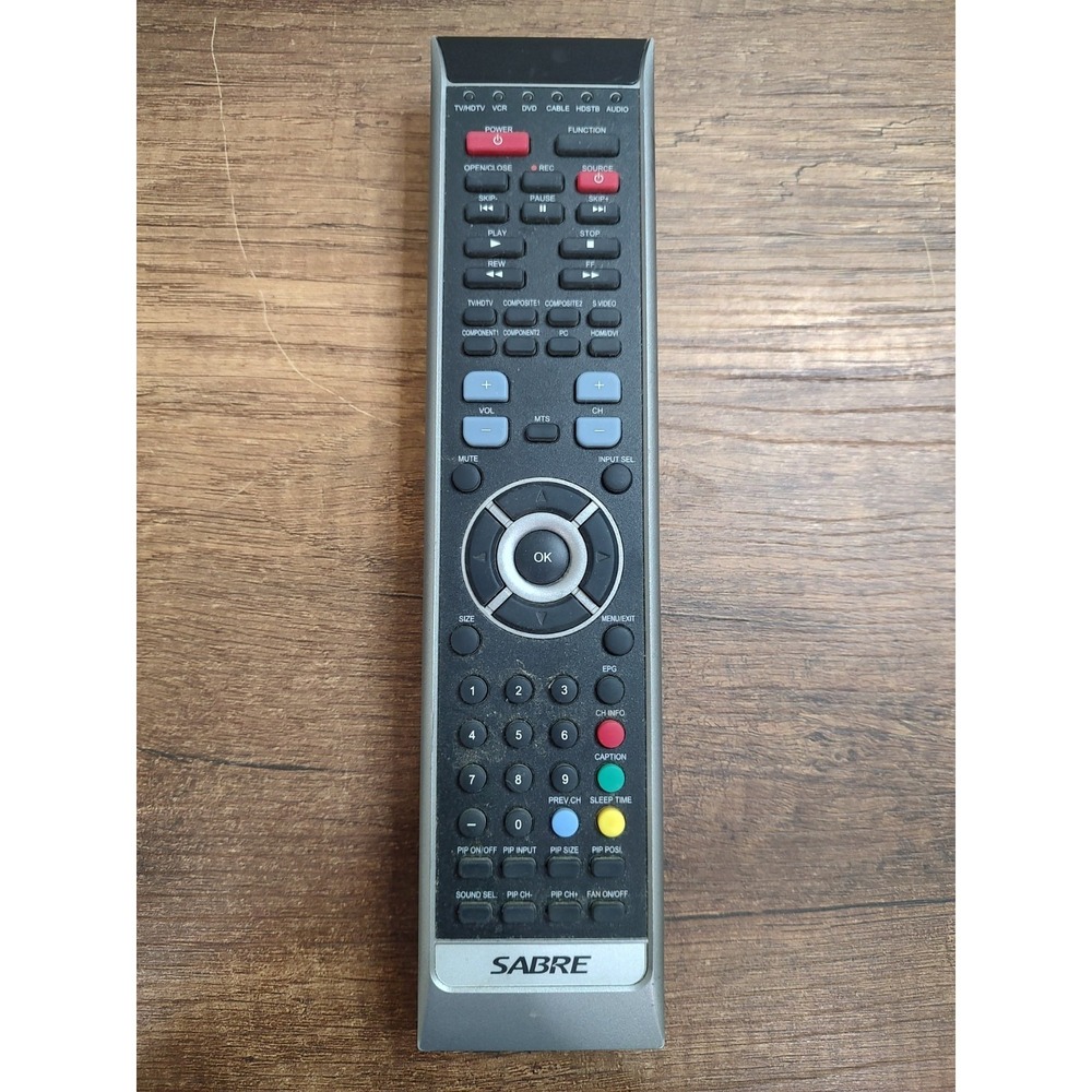 Sabre KIE20060720 TV VCR DVD Cable Audio Multi-Function Remote Control Tested